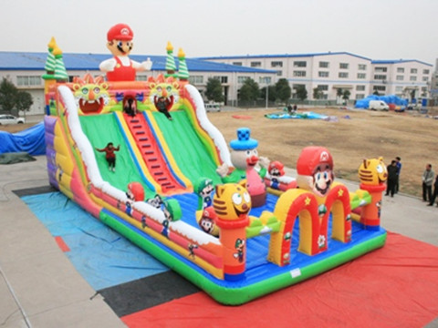 батут надувной с горкой купить