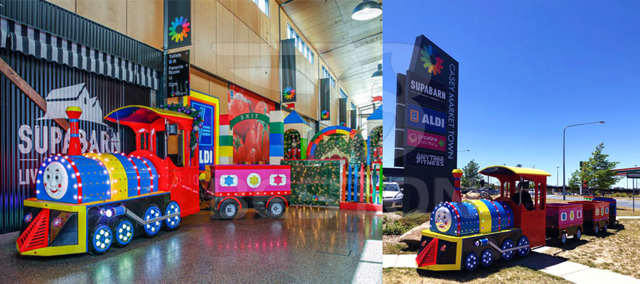 Аттракцион паровозик был экспортирован в Австралию